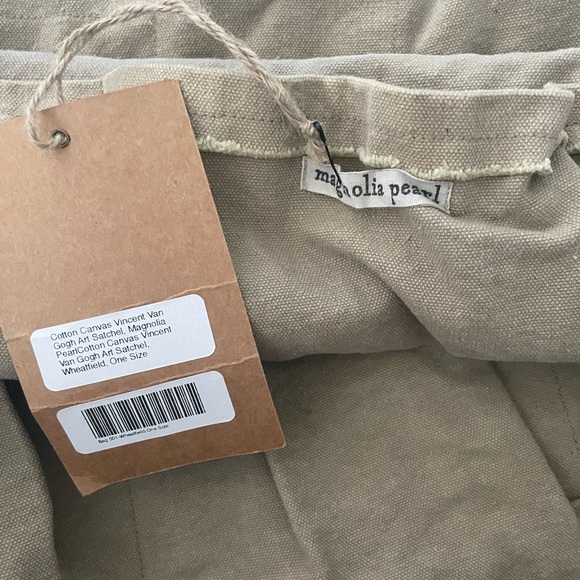 Magnolia Pearl Vincent Van Gogh Artist Satchel wheatfield canvas, OOAK tote - Picture 3 of 12